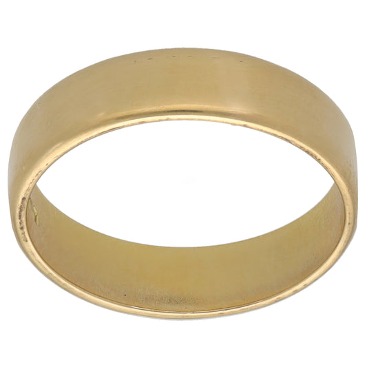 18ct Gold Plain Wedding Ring Size O