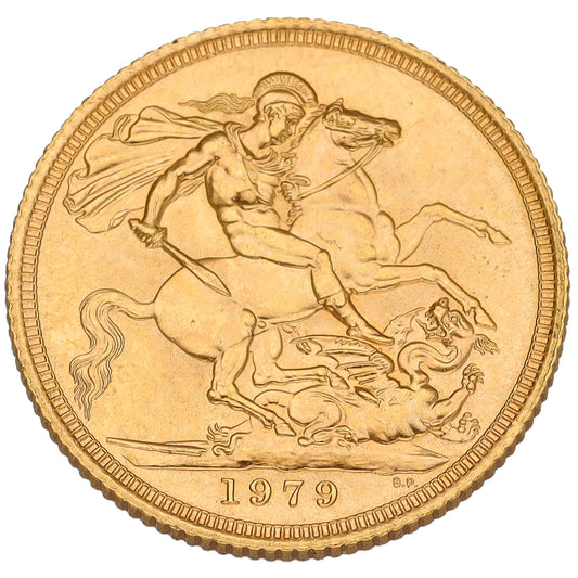 22ct Gold Queen Elizabeth II Full Sovereign Coin 1979