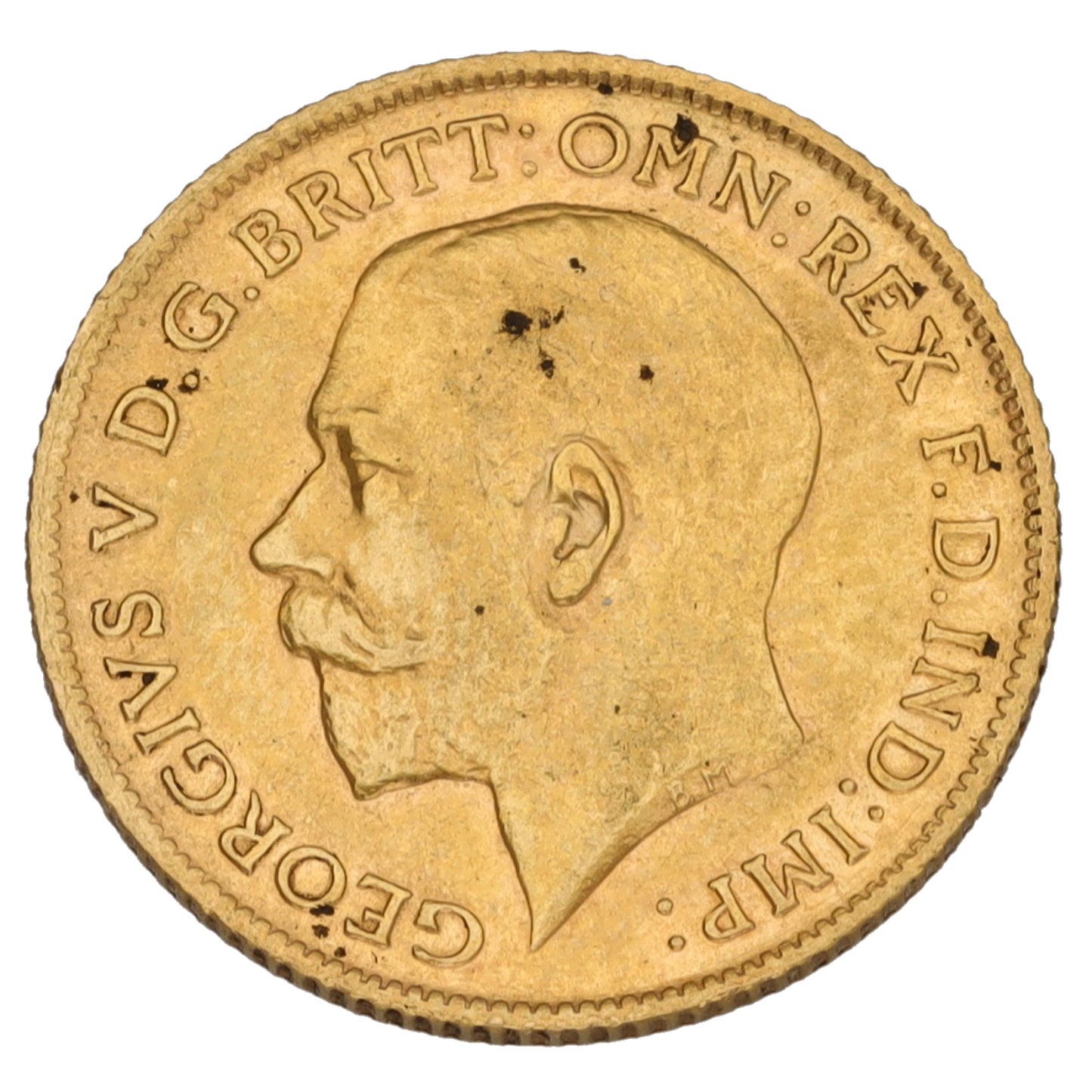 22ct Gold King George V Half Sovereign Coin 1911