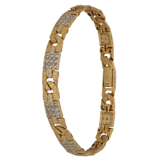 9ct Gold Cubic Zirconia Fancy Stone Set Bracelet