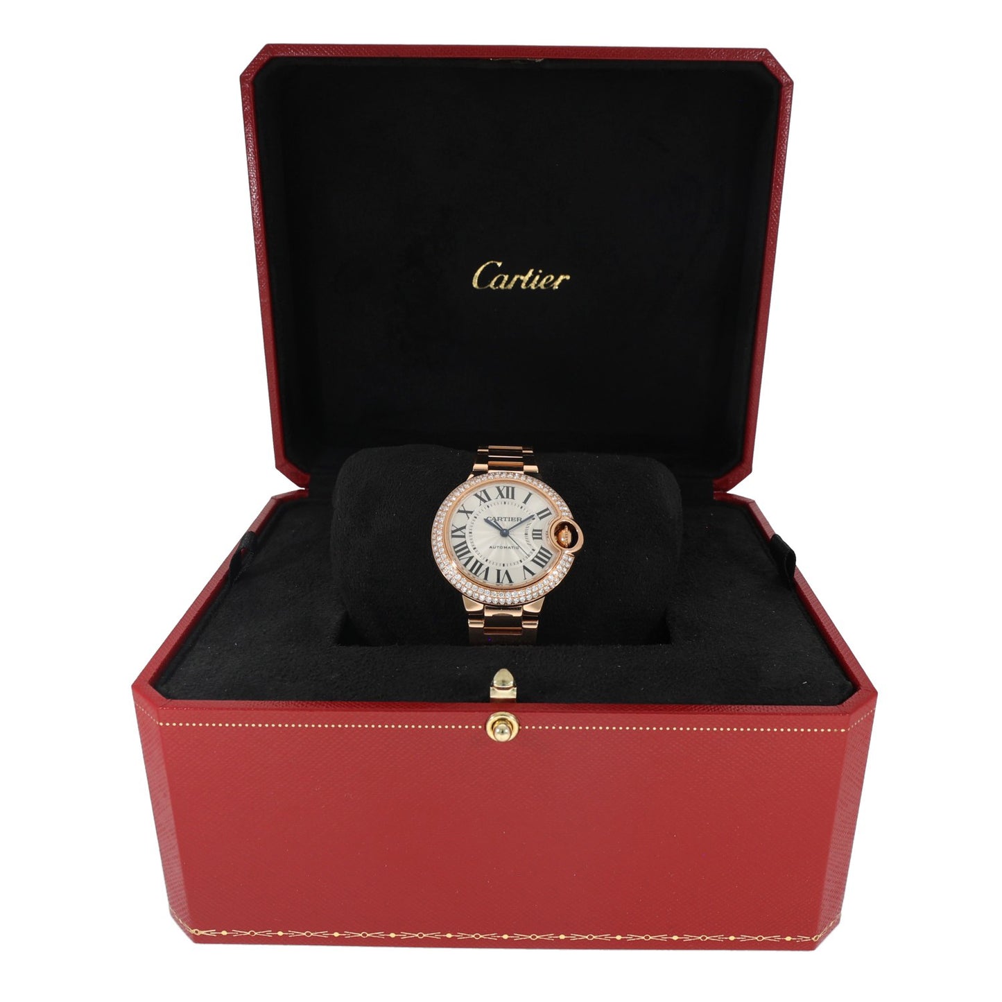 Cartier Ballon Bleu De Cartier WE902064 33mm Rose Gold Watch