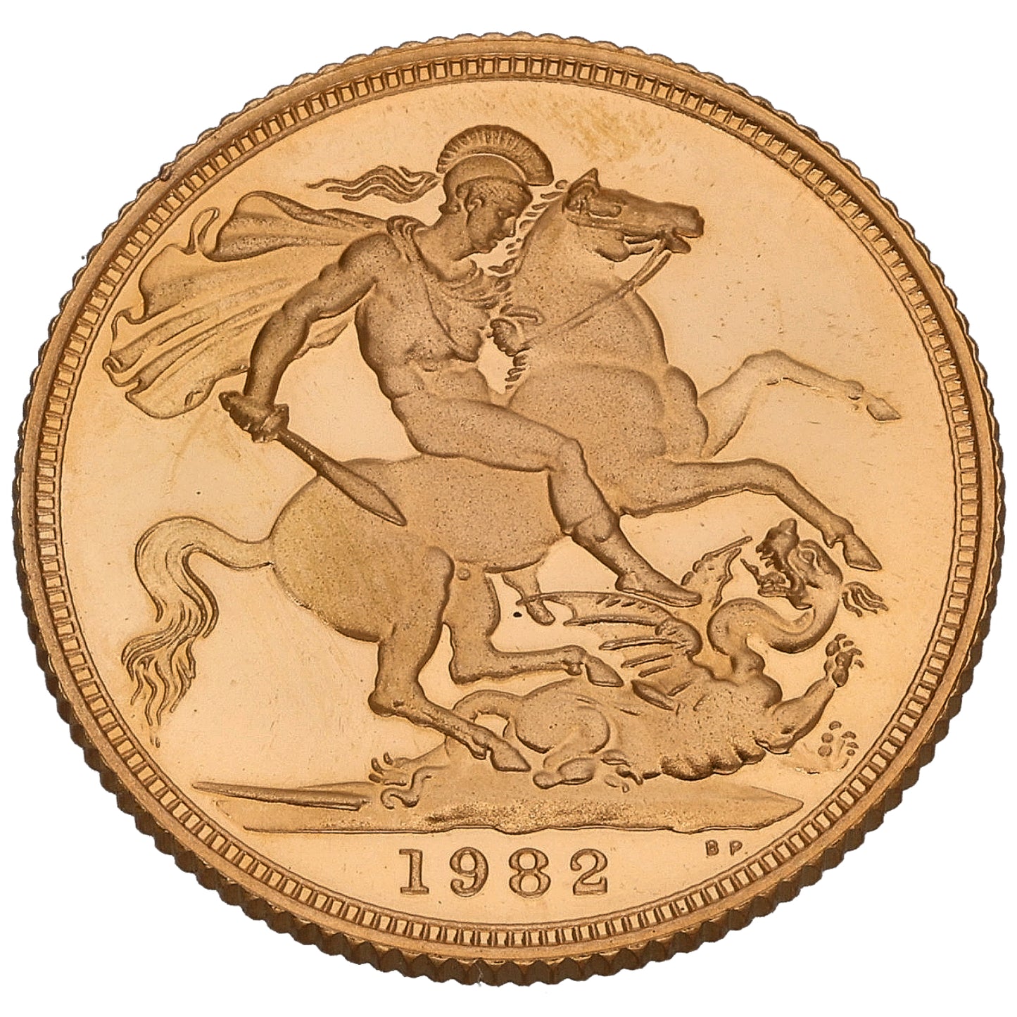 22ct Gold Queen Elizabeth II Full Sovereign Coin 1982