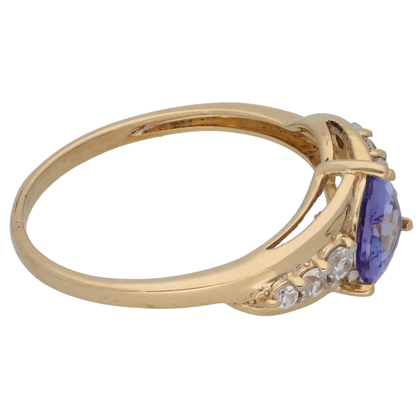 9ct Gold Tanzanite & Topaz Dress/Cocktail Ring Size O