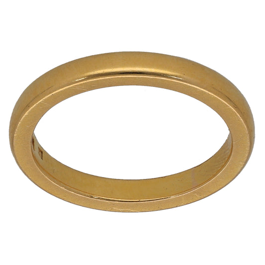 22ct Gold Plain Wedding Ring Size K