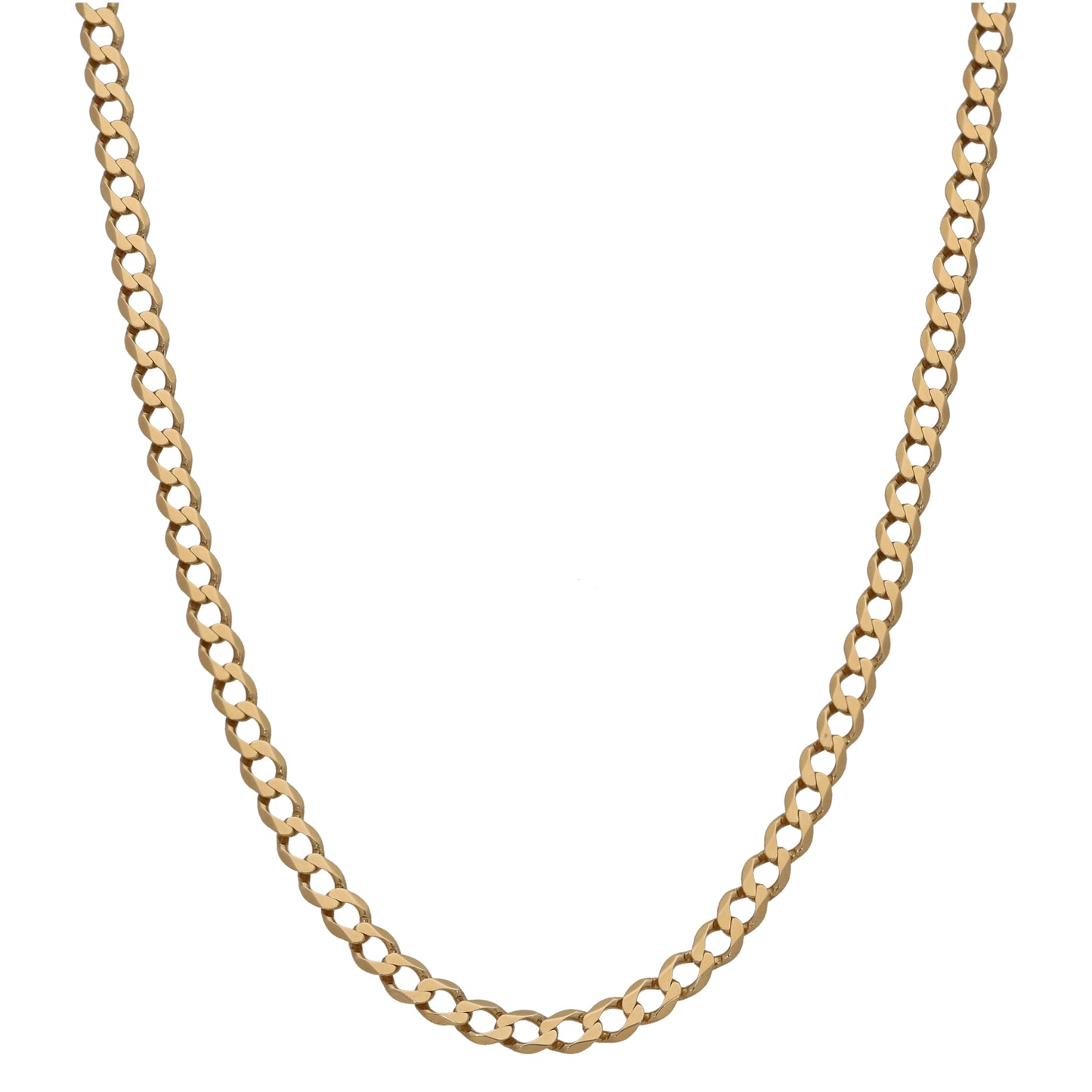 9ct Gold Curb Chain 22"