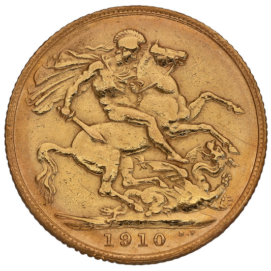 22ct Gold King Edward VII Full Sovereign Coin 1910