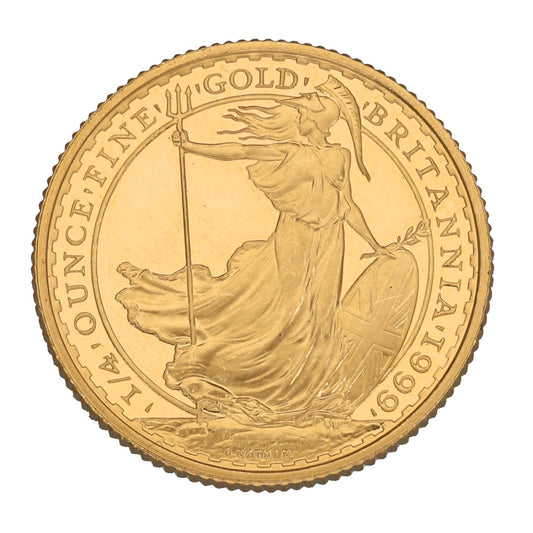 22ct Gold Queen Elizabeth II 1/4 OZ Britannia Coin 1999