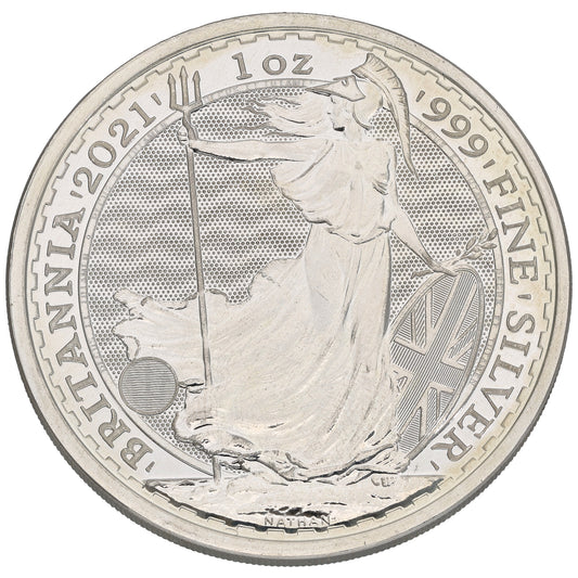 Fine Silver Queen Elizabeth II 1 OZ Britannia Coin 2021