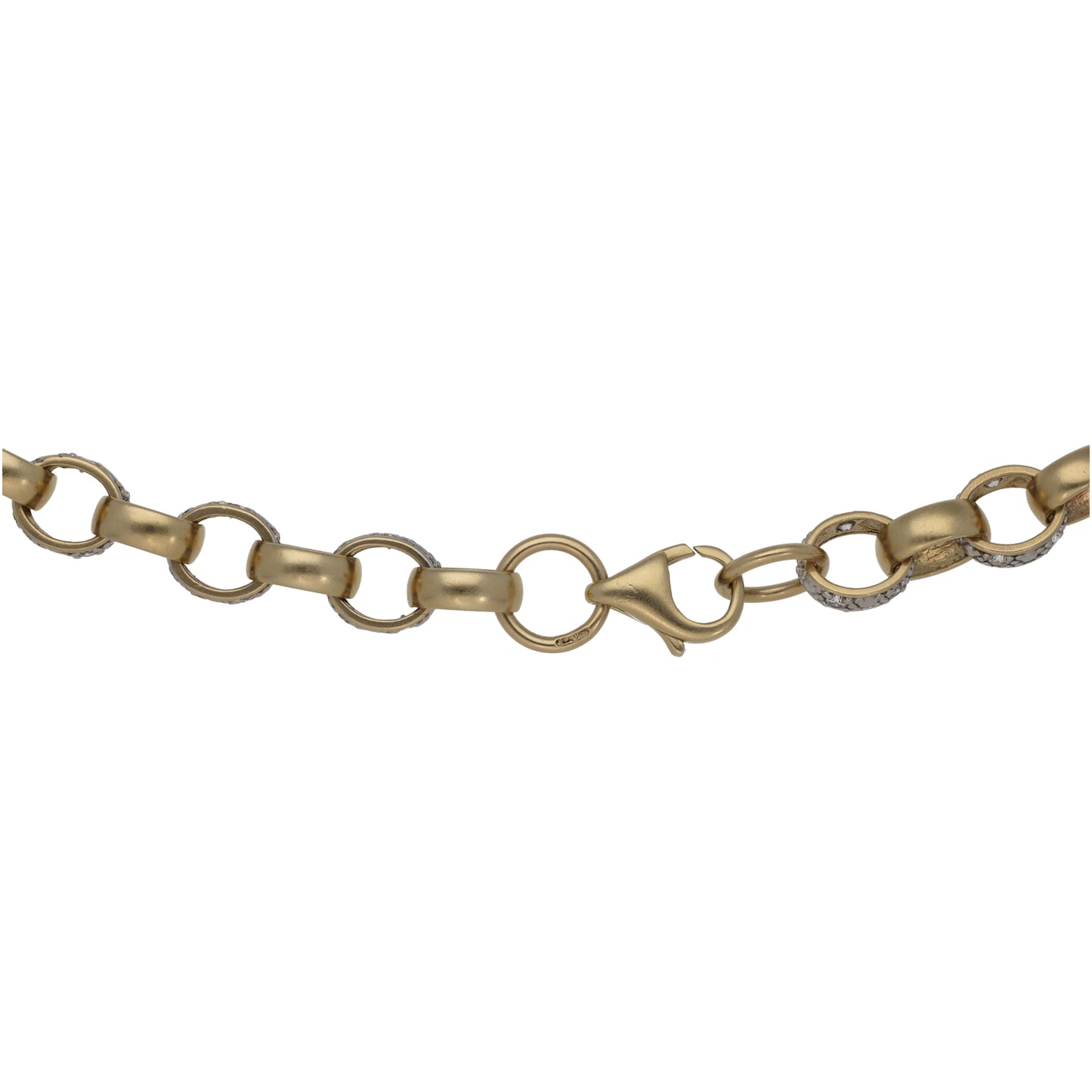 9ct Gold Cubic Zirconia Belcher Chain 20"