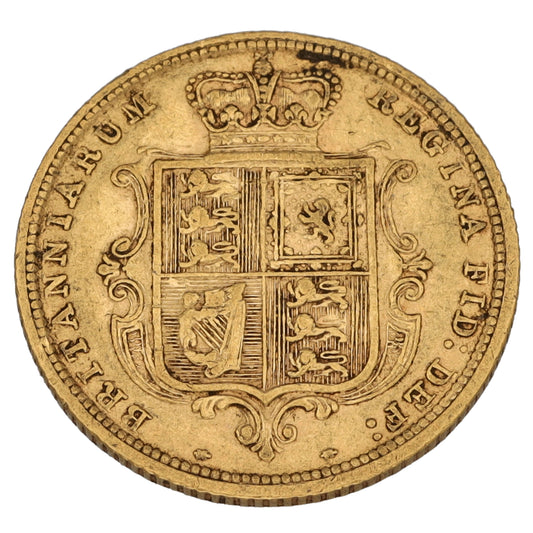 22ct Gold Queen Victoria Half Sovereign Coin 1883