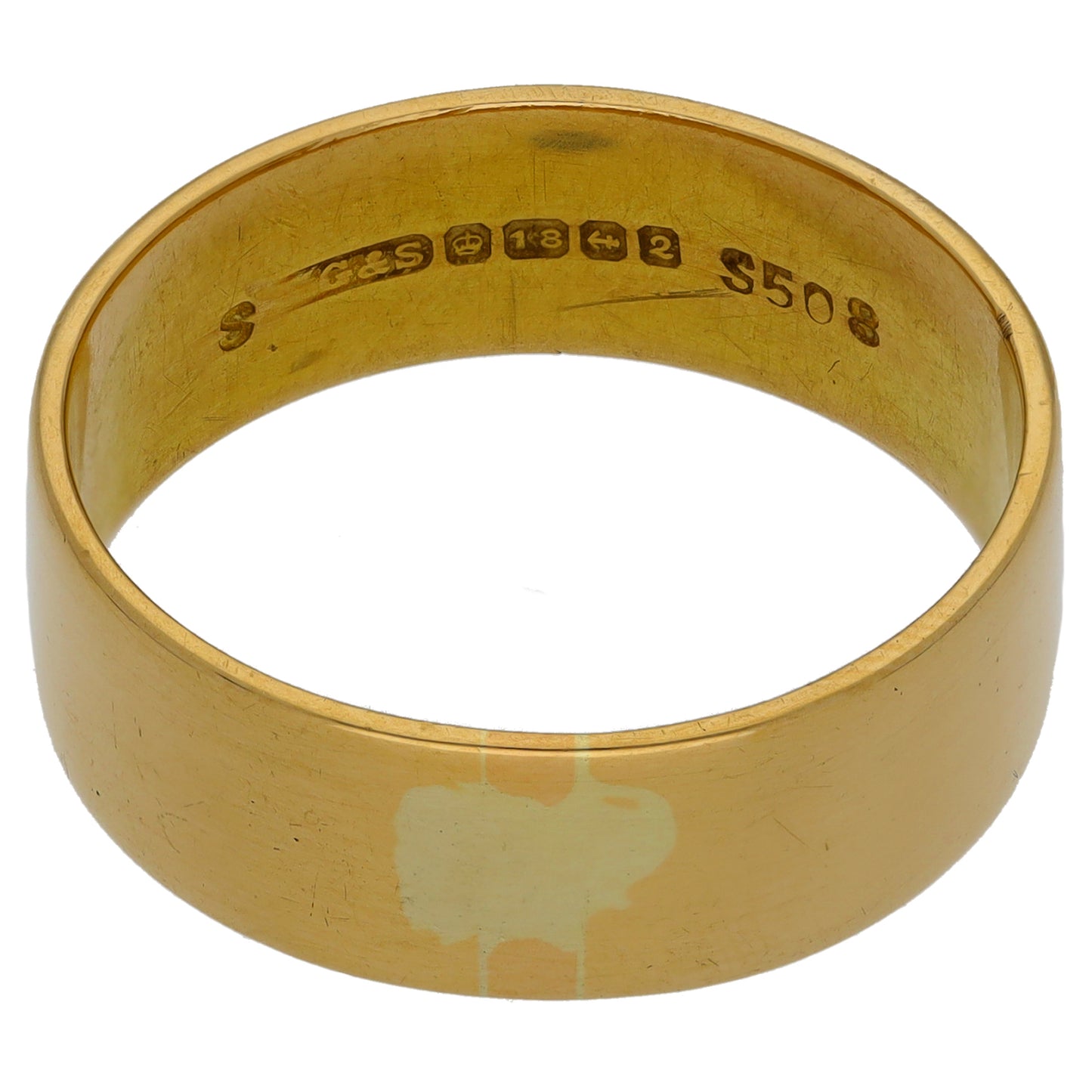 18ct Gold Plain Wedding Ring Size W