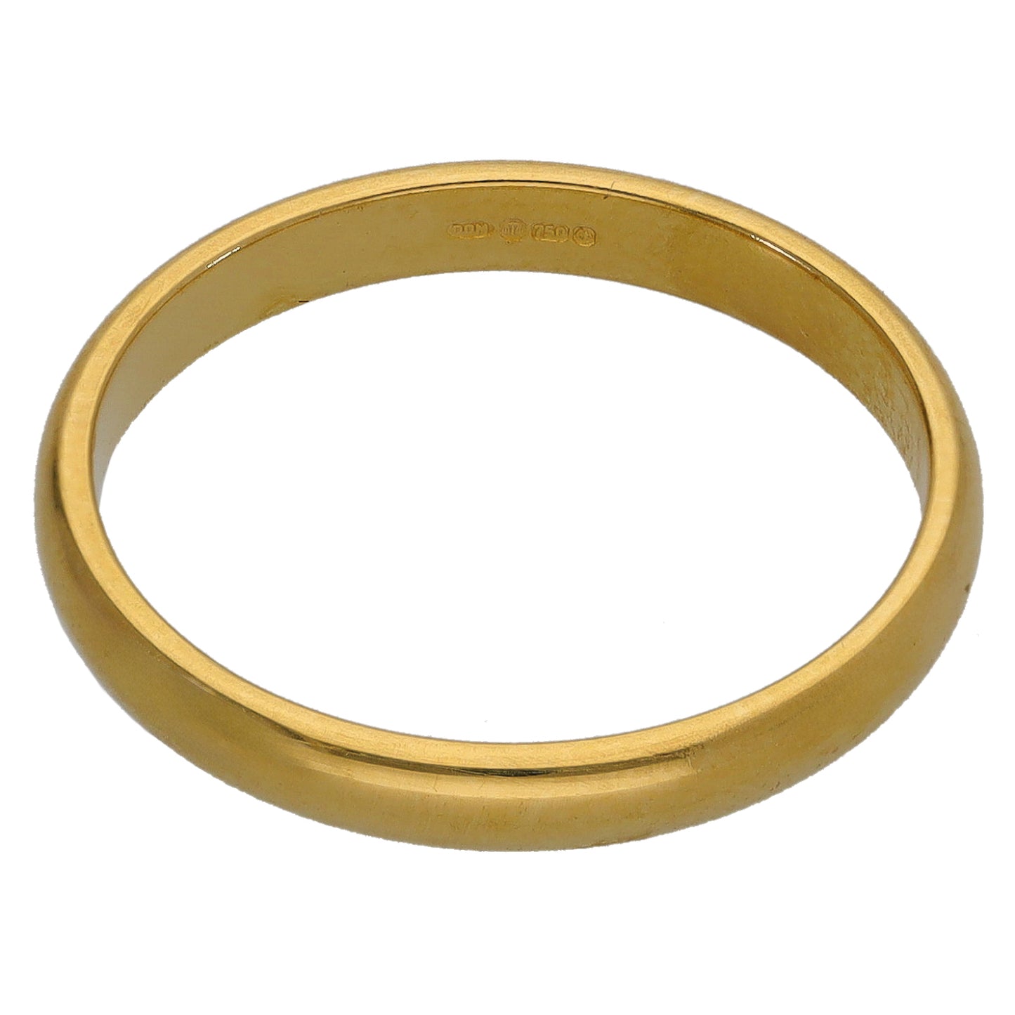 18ct Gold Plain Wedding Ring Size O