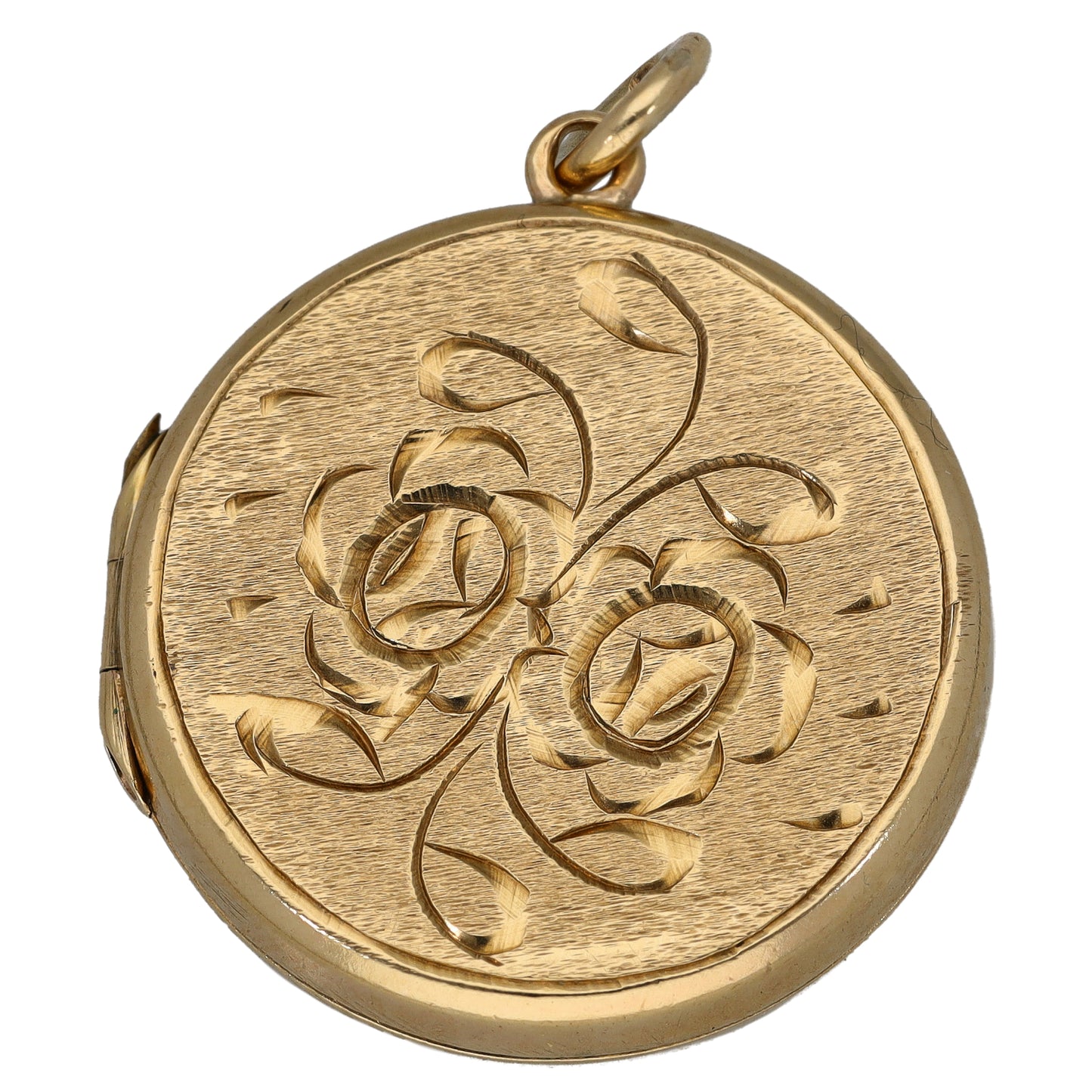 9ct Gold Patterned Locket Pendant