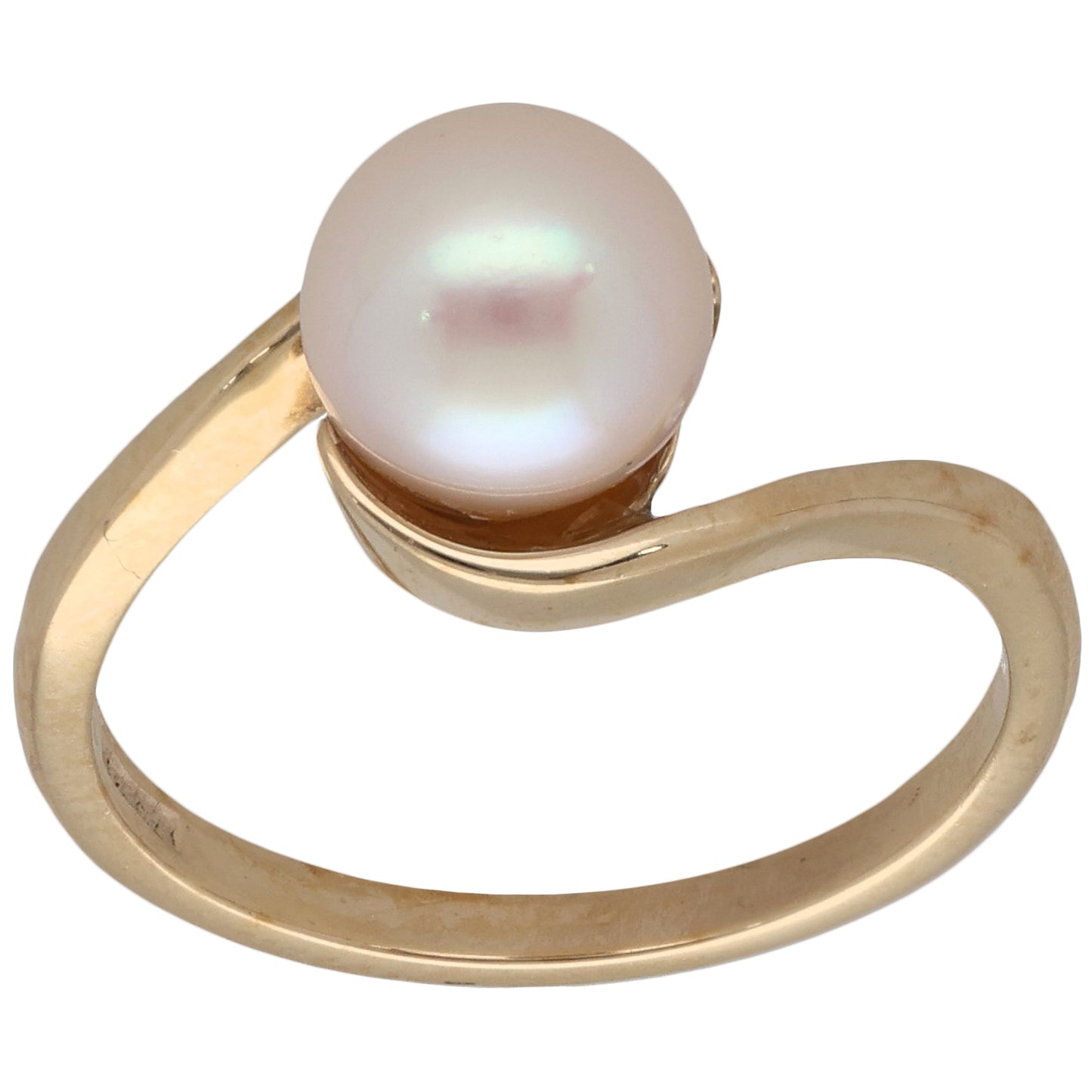 9ct Gold Cultured Pearl Dress/Cocktail Ring Size N