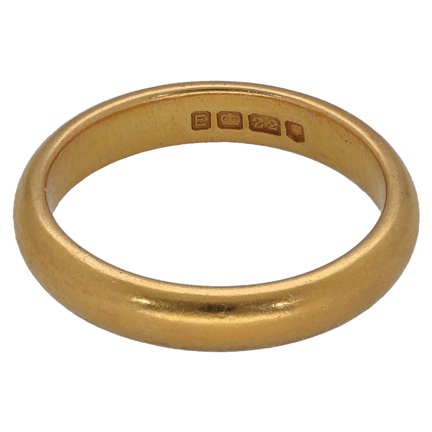 22ct Gold Plain Wedding Ring Size L