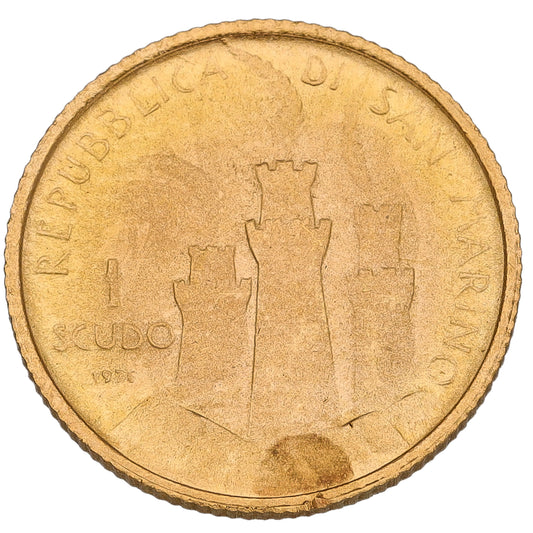 22ct Gold San Marino 1 Scudo Coin 1976