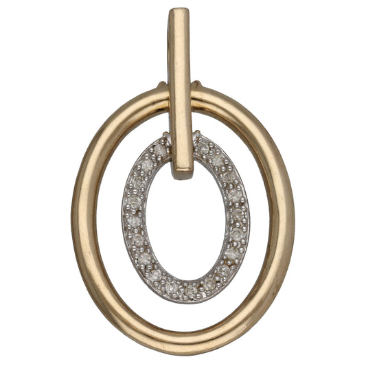 9ct Gold 0.19ct Diamond Dress/Cocktail Pendant