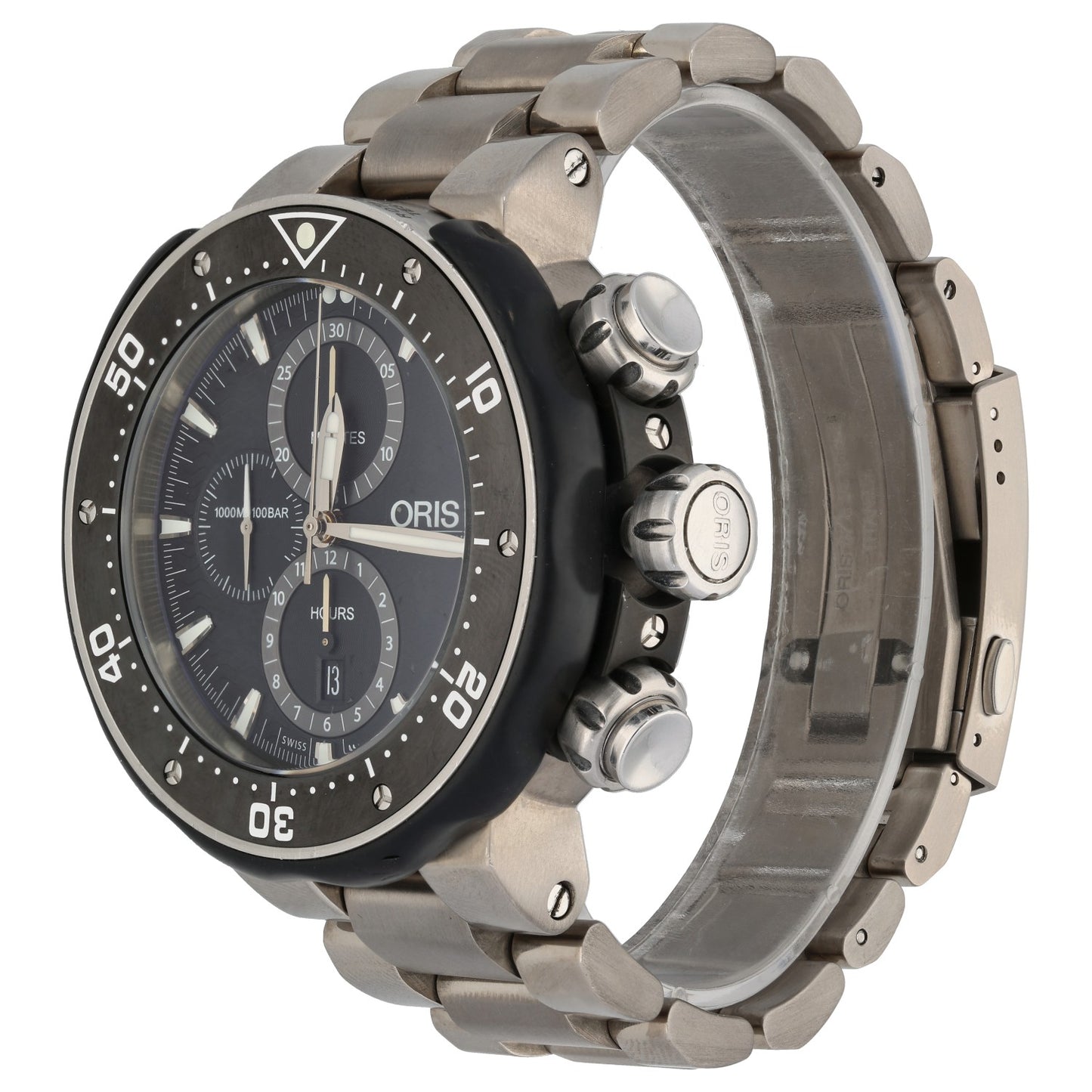 Oris ProDiver Chronograph 7683 50mm Titanium Watch