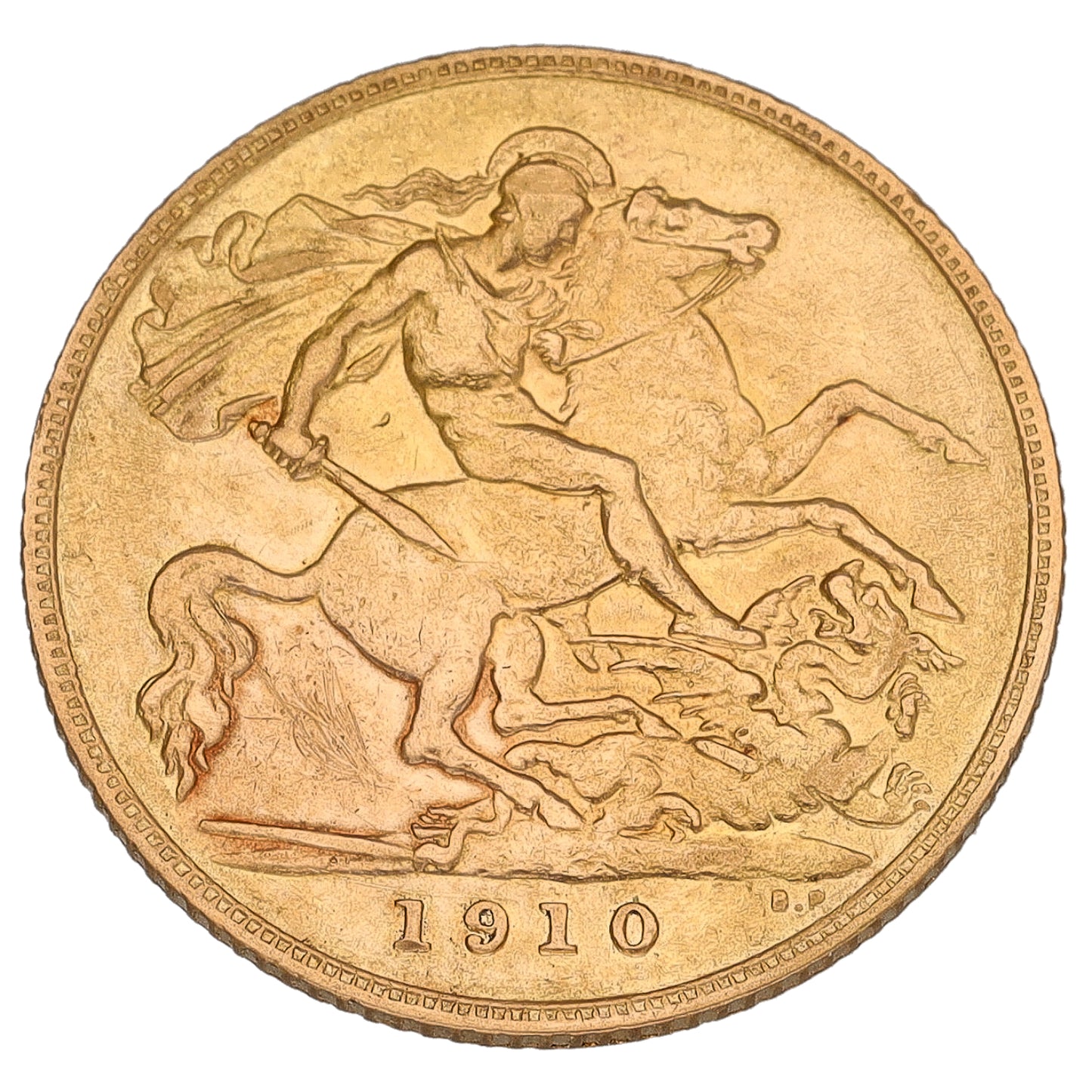 22ct Gold King Edward VII Half Sovereign Coin 1910