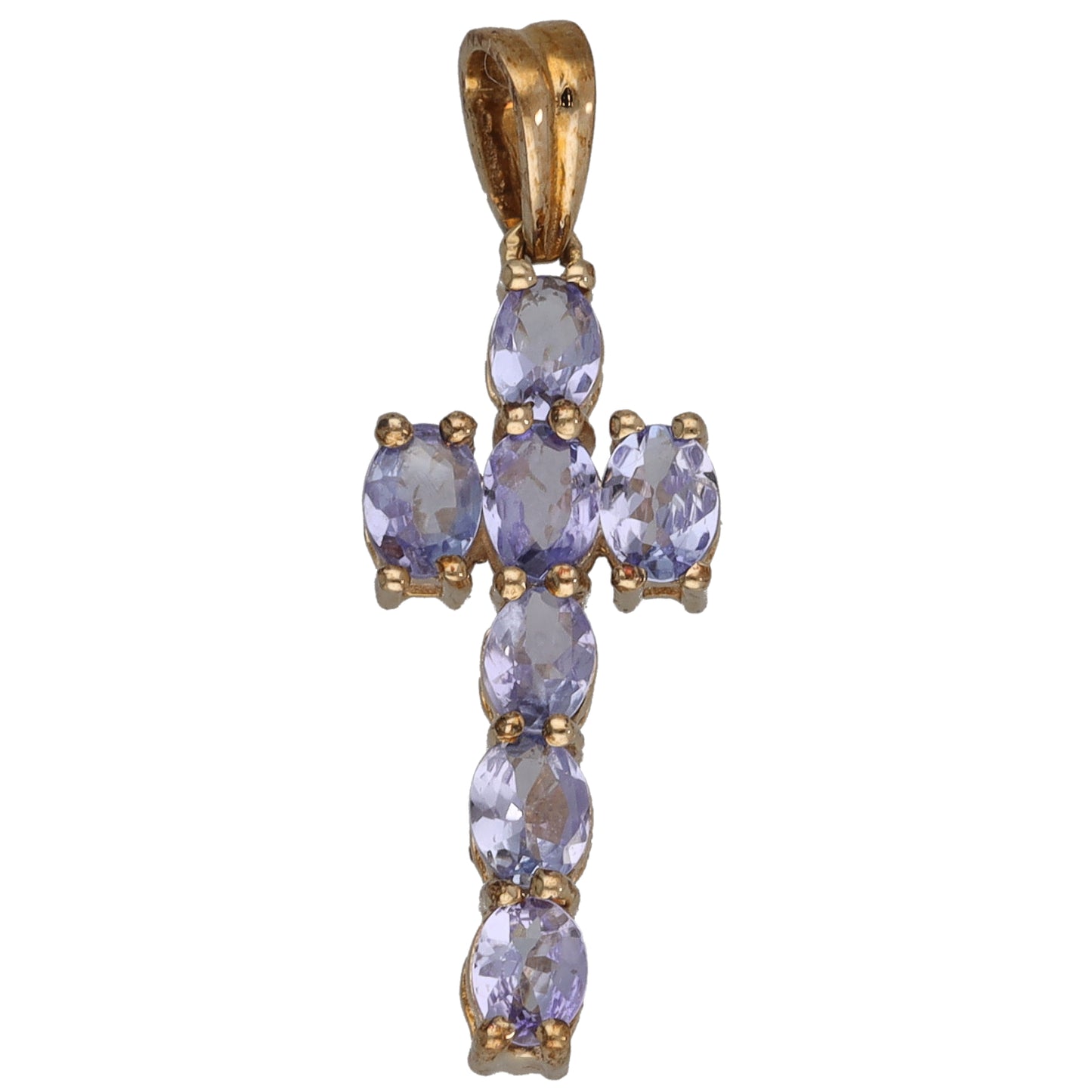 9ct Gold Tanzanite Cross Pendant