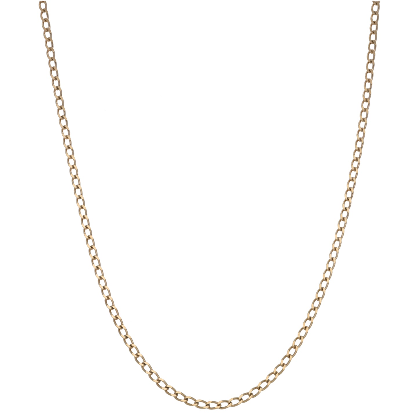 9ct Gold Curb Chain 18"