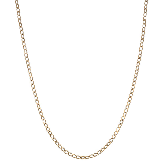 9ct Gold Curb Chain 18"