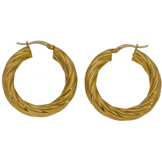 18ct Gold Hoop Earrings