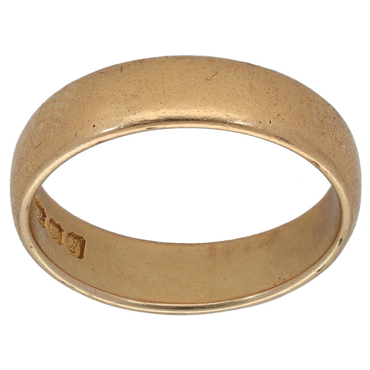 22ct Gold Plain Wedding Ring Size Q