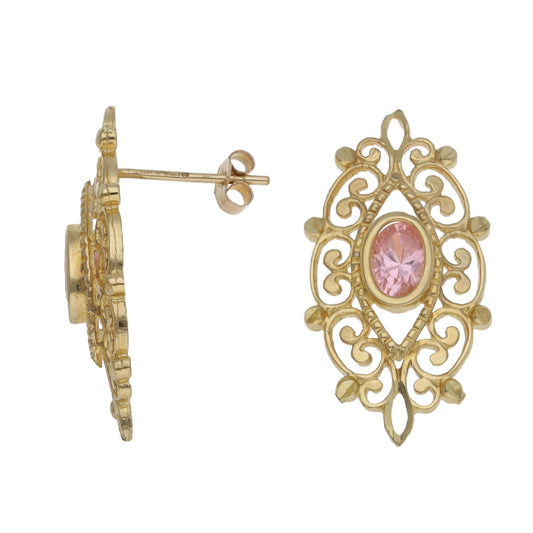 9ct Gold Cubic Zirconia Dress/Cocktail Earrings