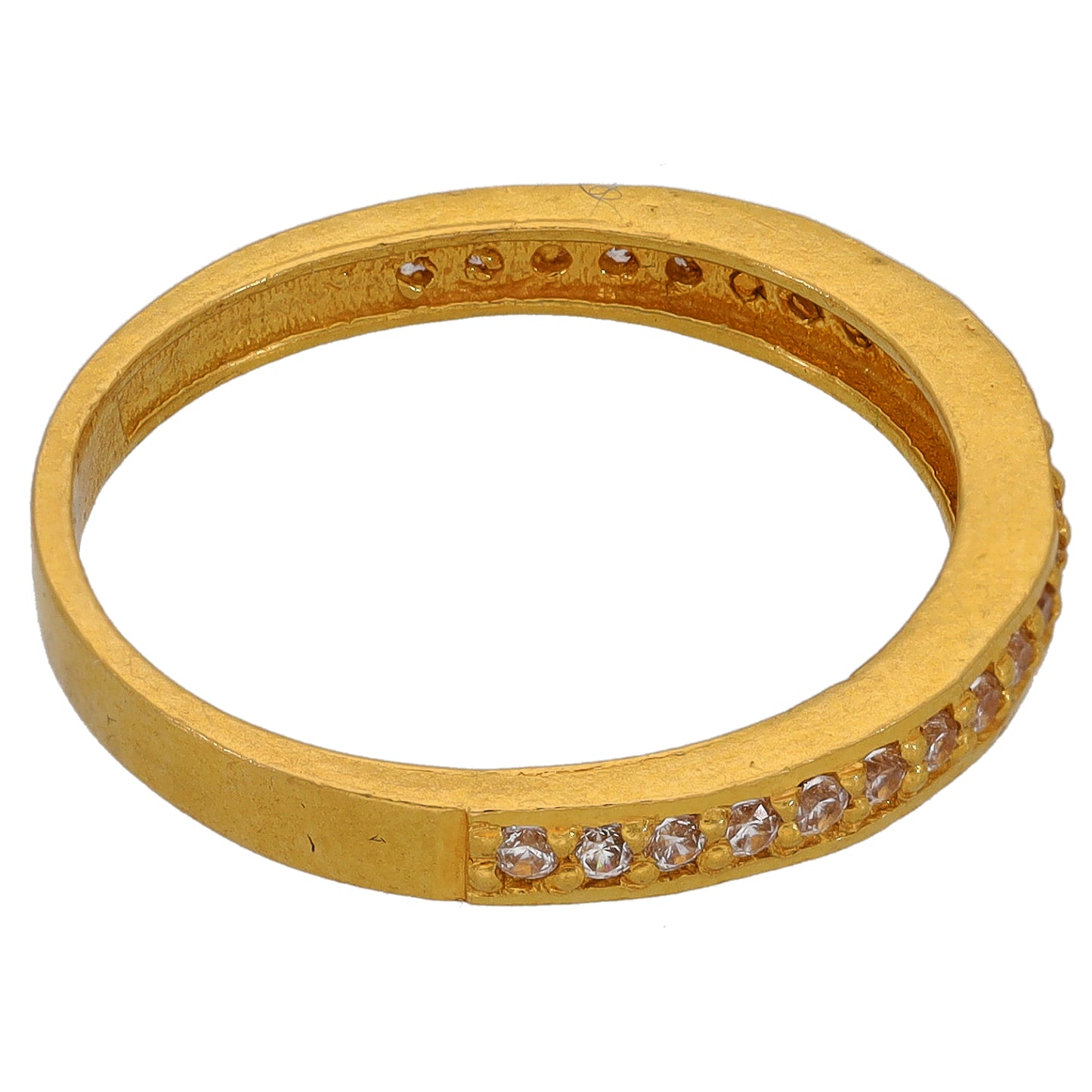 22ct Gold Cubic Zircinia Half Eternity Ring Size P