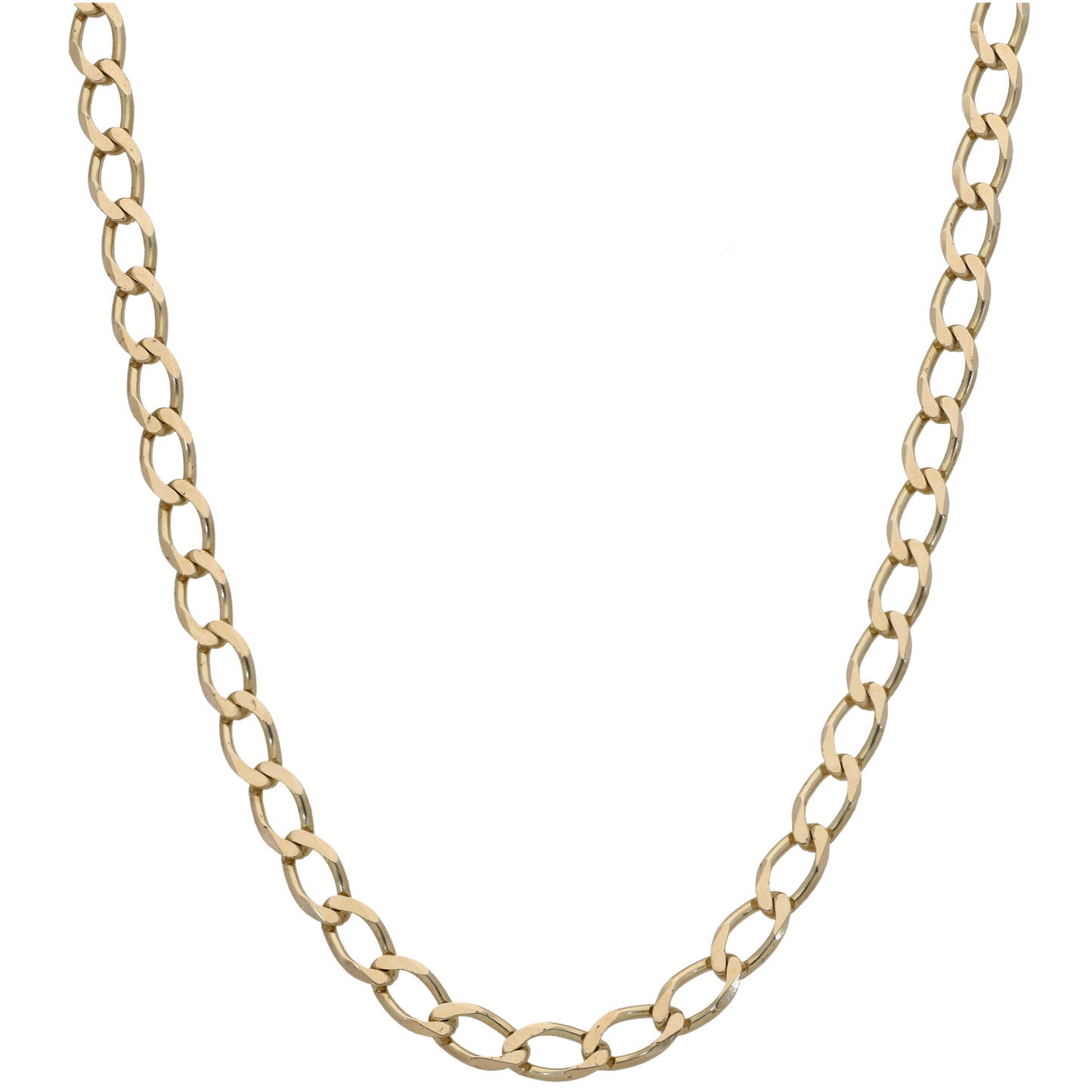 9ct Gold Curb Chain 22"