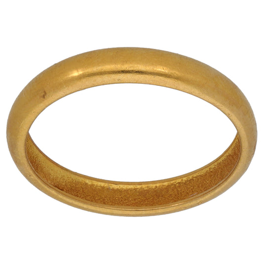22ct Gold Plain Wedding Ring Size N