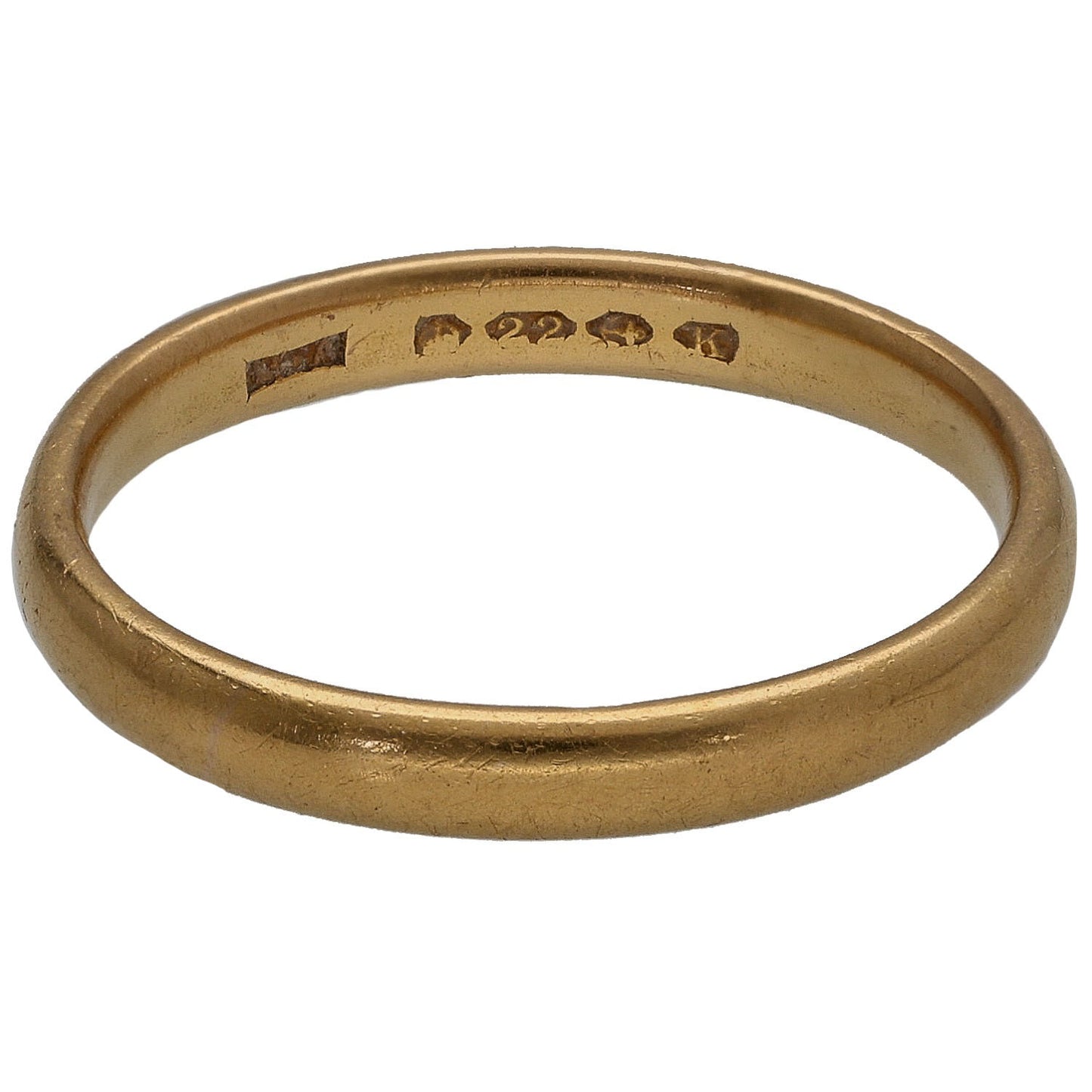 22ct Gold Plain Wedding Ring Size M
