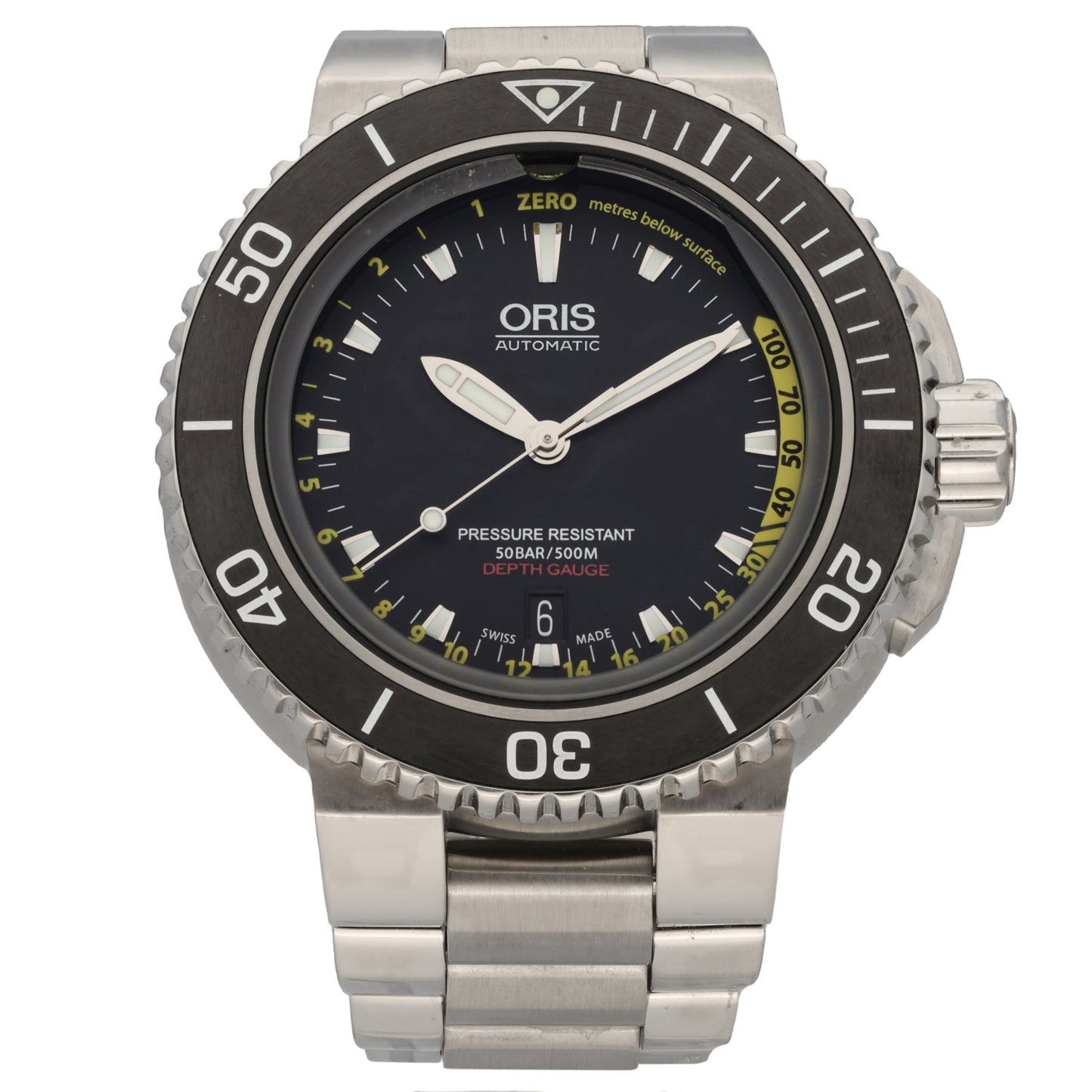 Oris Aquis Depth Gauge 7675 46mm Stainless Steel Watch
