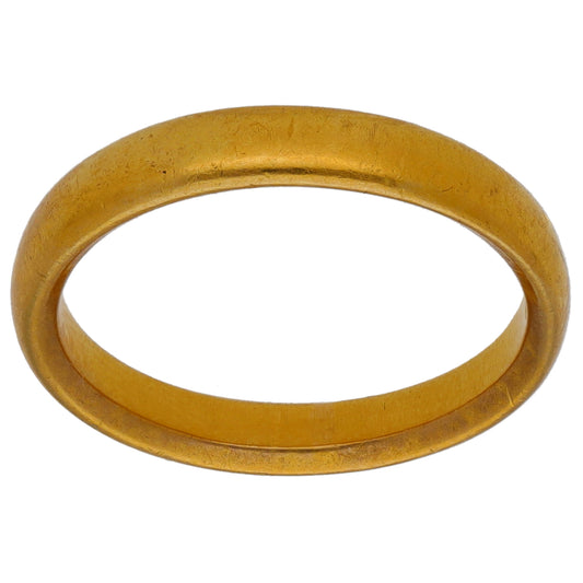 22ct Gold Plain Wedding Ring Size K