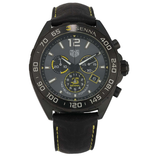 Tag Heuer Formula 1 X Senna CAZ101AJ 43mm DLC Stainless Steel Watch