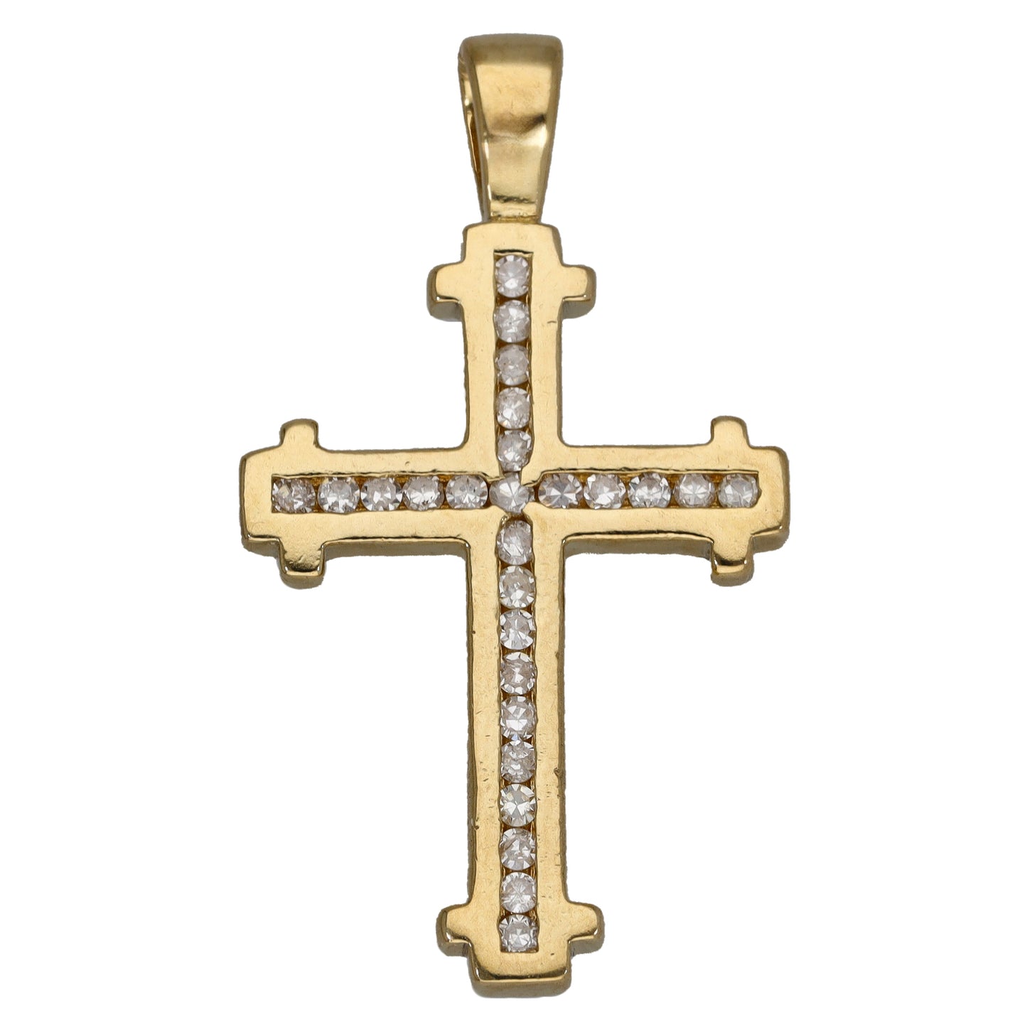 9ct Gold 0.26ct Diamond Cross Pendant