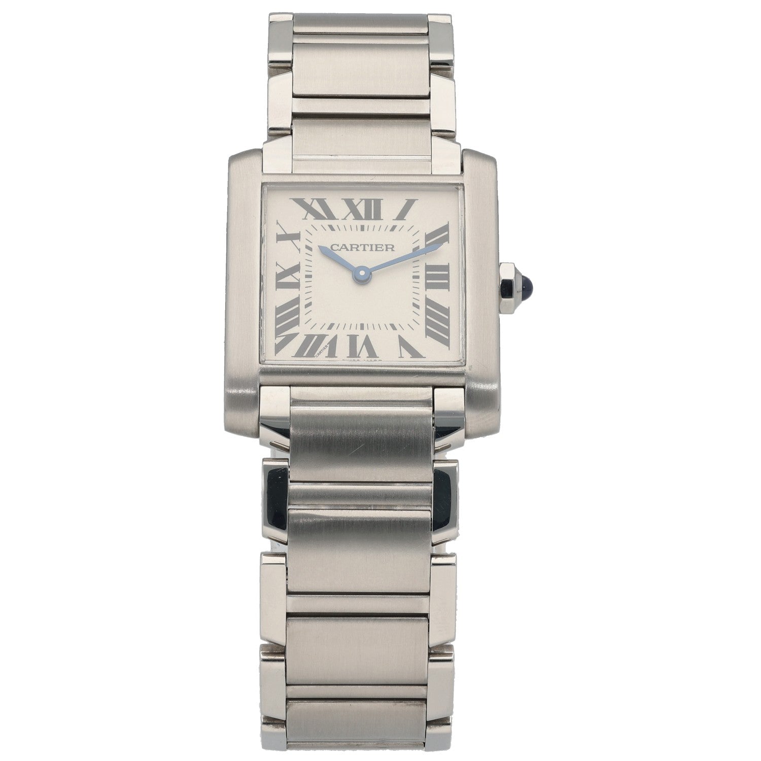 Cartier Tank Francaise WSTA0005, stainless steel, white dial, front image
