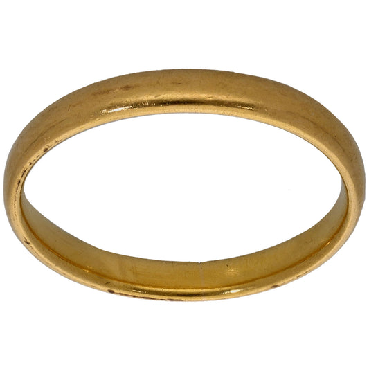22ct Gold Plain Wedding Ring Size Q