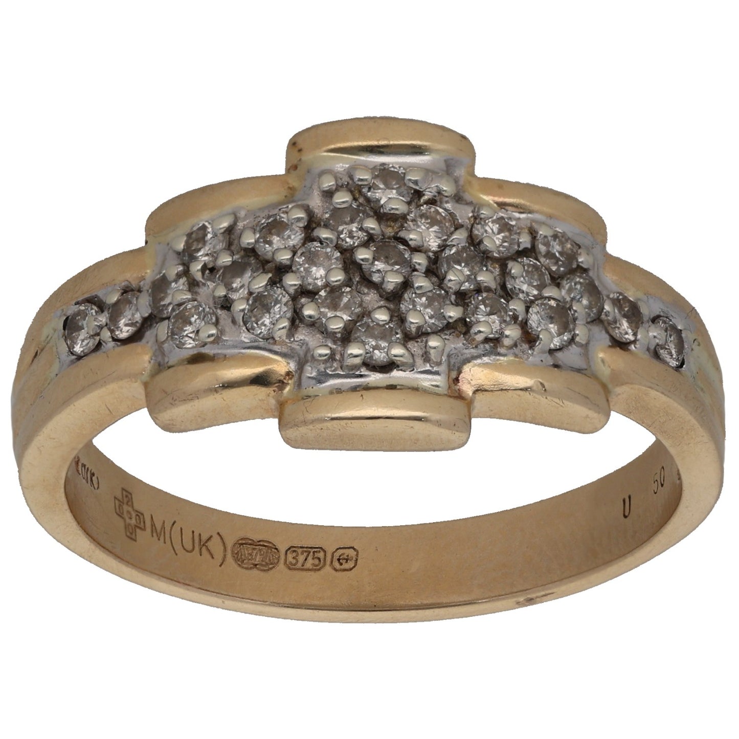 9ct Gold 0.50ct Diamond Alternative Ring Size U