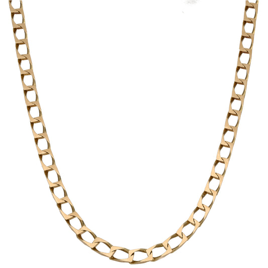 9ct Gold Curb Chain 18"