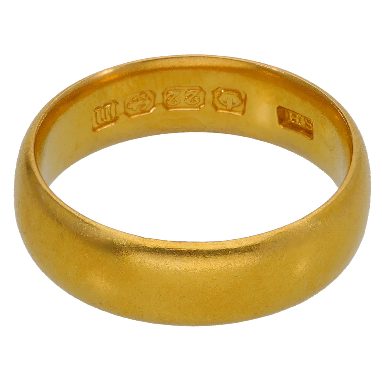 22ct Gold Plain Wedding Ring Size O