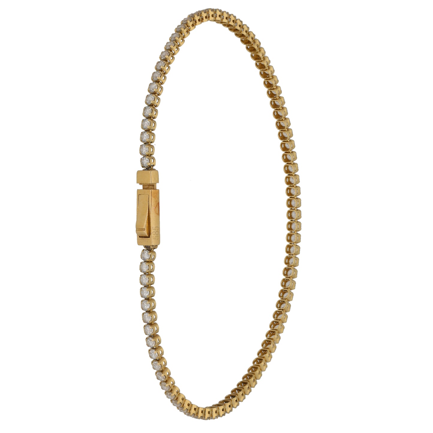 14ct Gold Cubic Zirconia Line/Tennis Bracelet