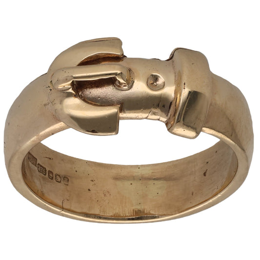 9ct Gold Buckle Ring Size Q