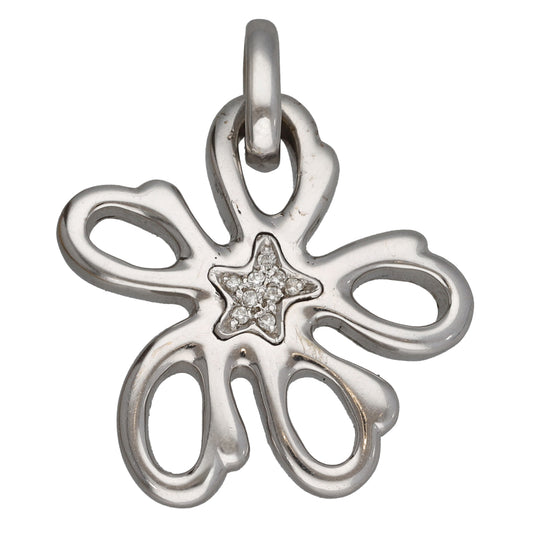 18ct White Gold 0.08ct Diamond Dress/Cocktail Pendant