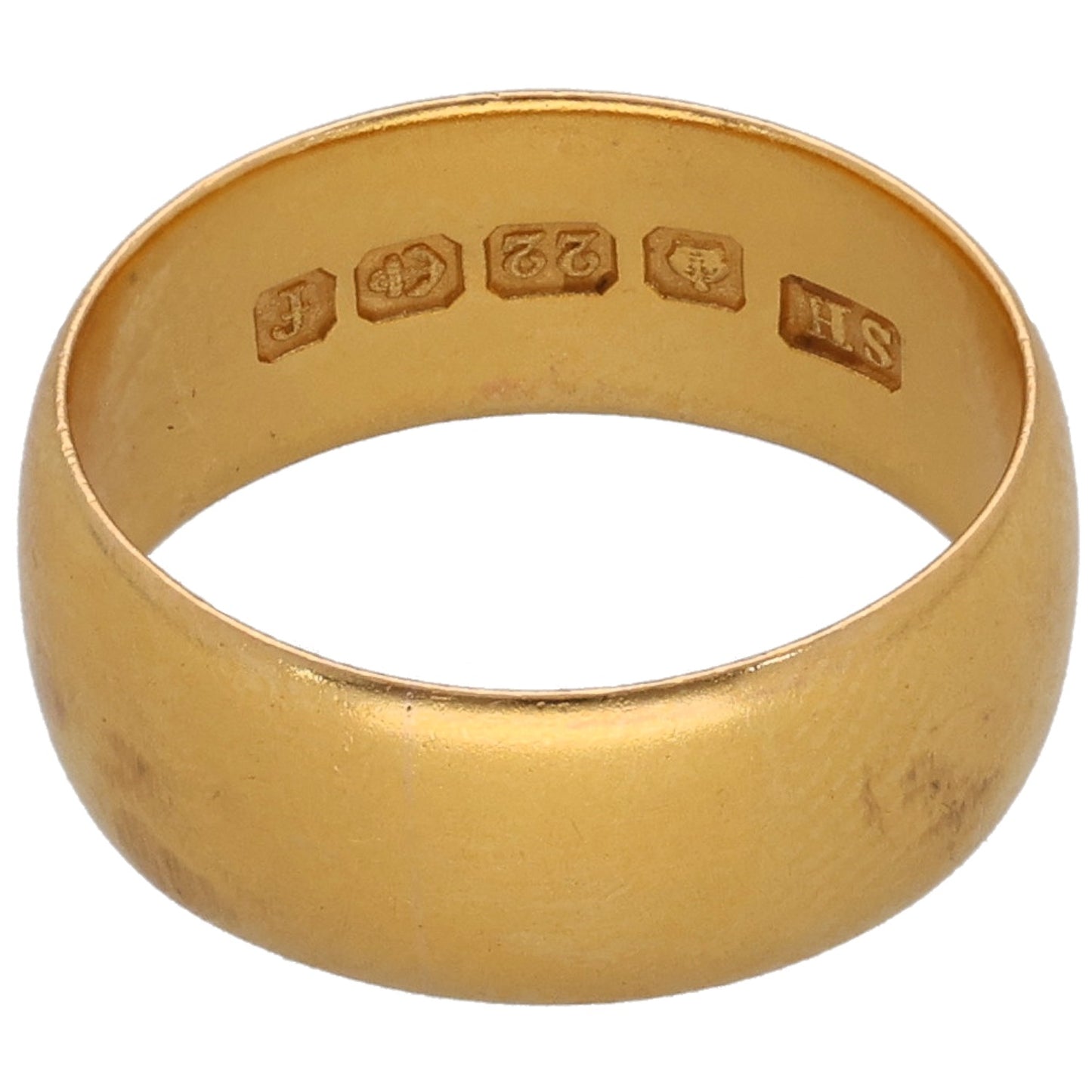 22ct Gold Plain Wedding Ring Size M