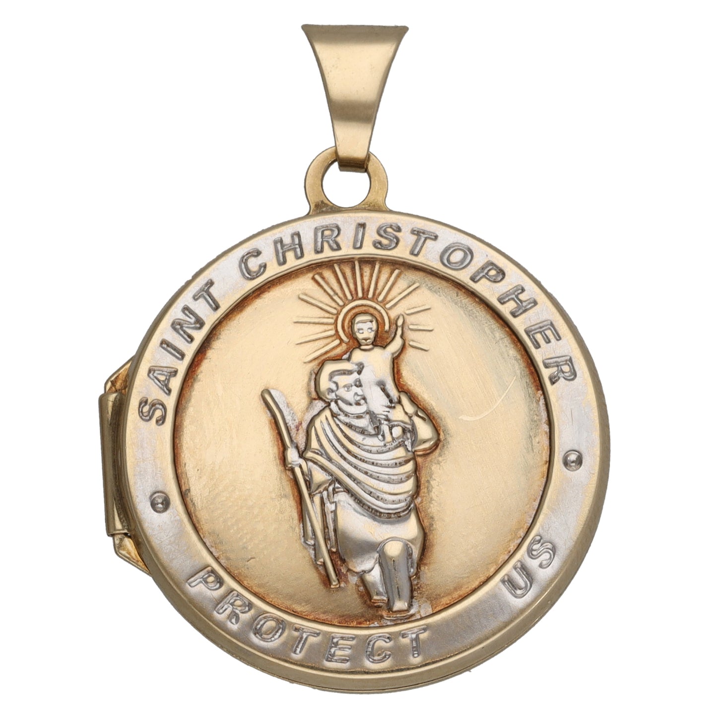 9ct Gold St Christopher Locket Pendant