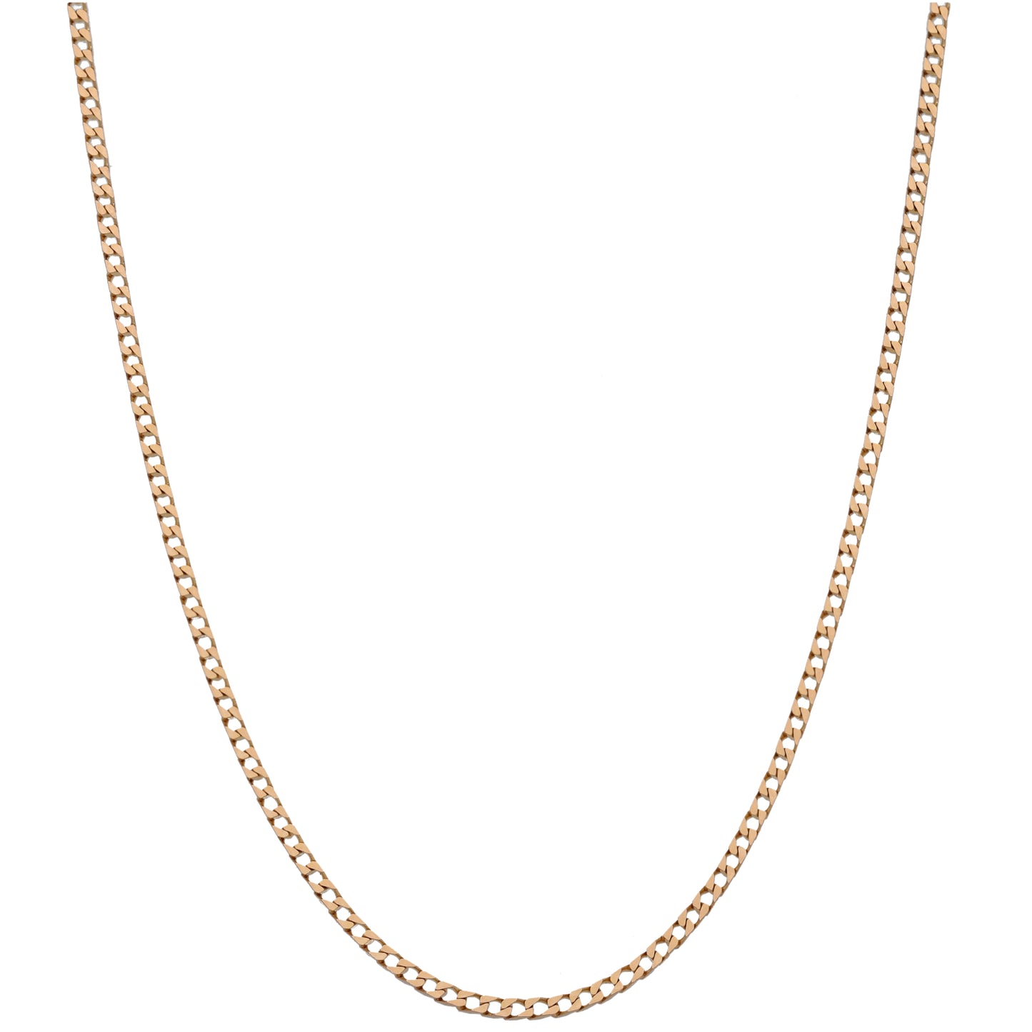 9ct Gold Curb Chain 18"