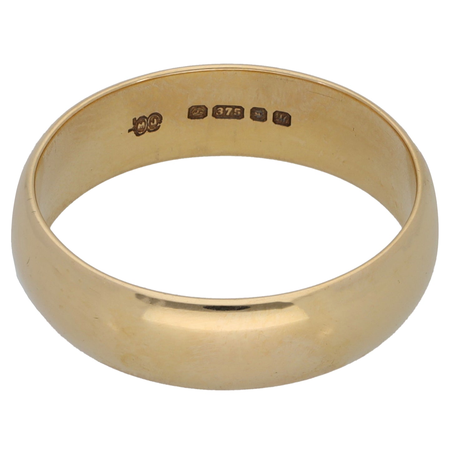 9ct Gold Plain Wedding Ring Size R