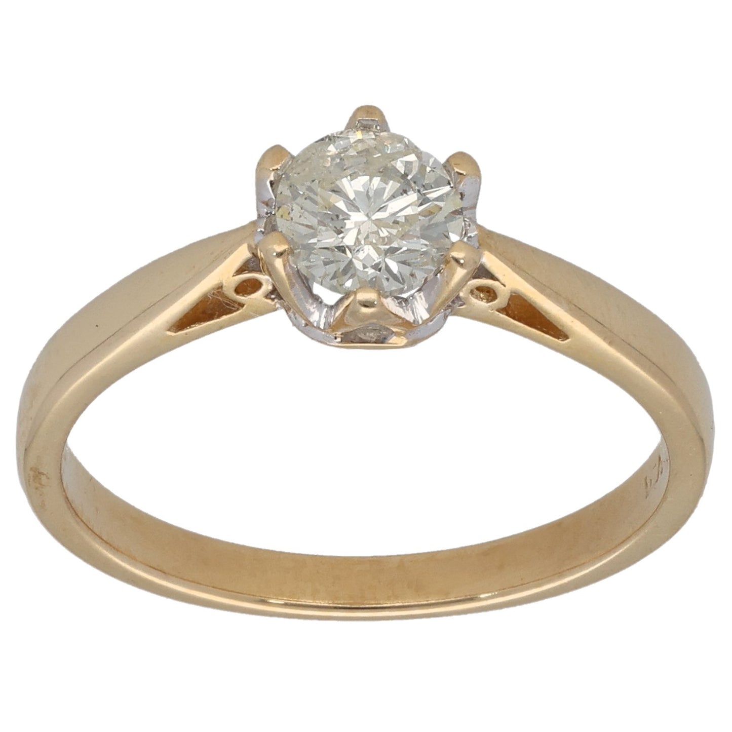 9ct Gold 0.50ct Diamond Solitaire Ring Size K